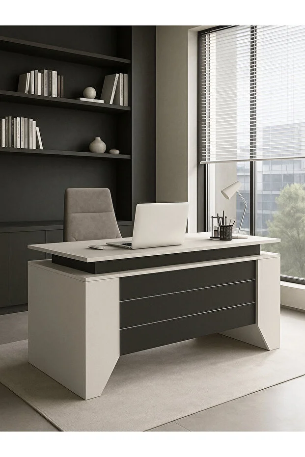 Remida Ofis Masası Çalışma Masası Kumtaşı - Antrasit